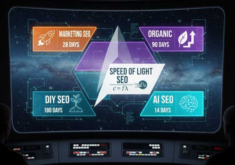 Which is Faster: AI Web Developer Freelancer AI SEO vs DIY, Organic, Marketing SEO or Speed of Light?